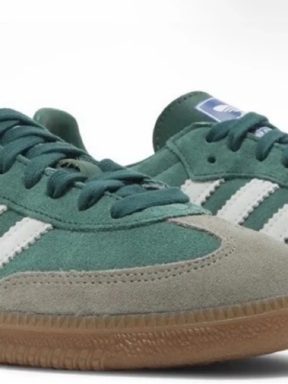 Adidas Samba Suede Sneakers -green & White